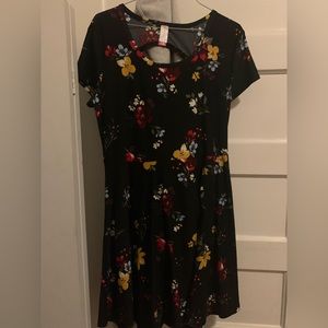 Black flower dress